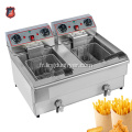 EH102V Commercial Kitchen Equipment Double Tank Double Basket 10 + 10L Machine de frite